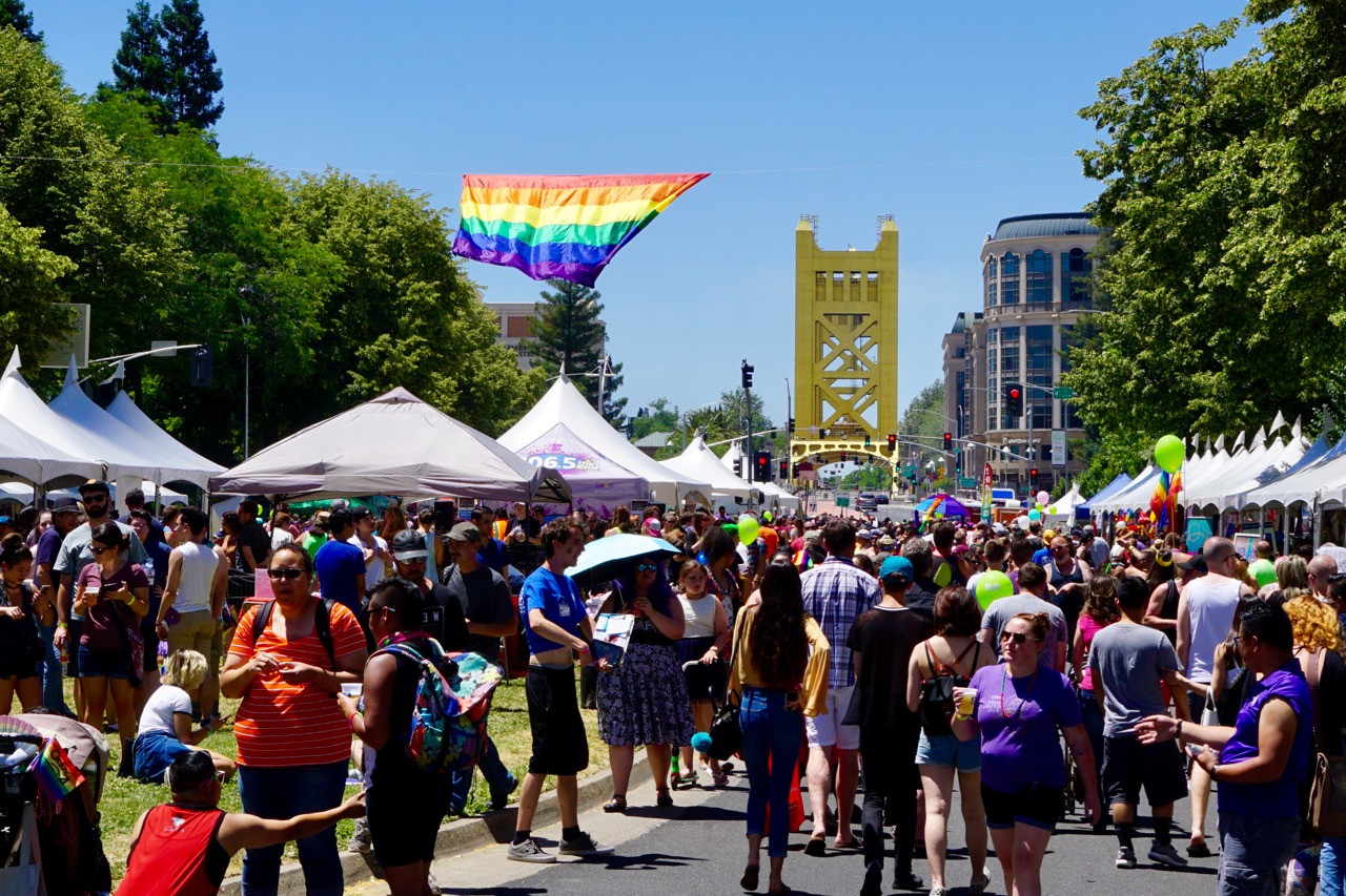 Sacramento Pride 2017 Tower Bridge in Background