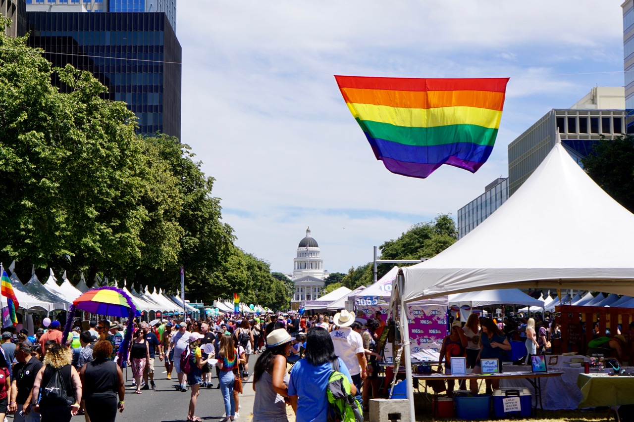 Sacramento Pride 2017 State Capitol in Background